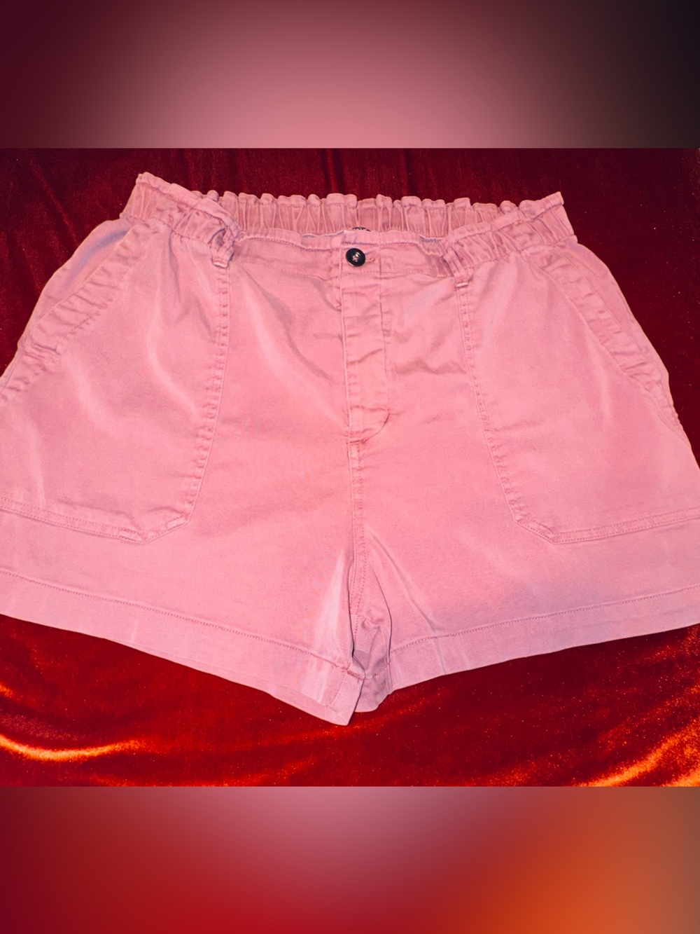 Eddie Bauer Pink High-Waist Casual Cotton Shorts